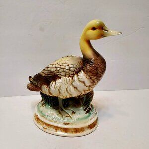 Vintage Norcrest Goose Duck Statue Large 8.5" 1960s Mid Century Porcelain Figure